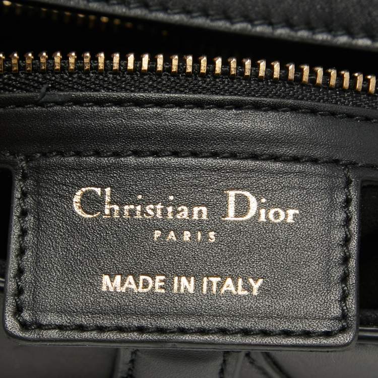 Pre Owned Dior Black Leather Saddle Bag