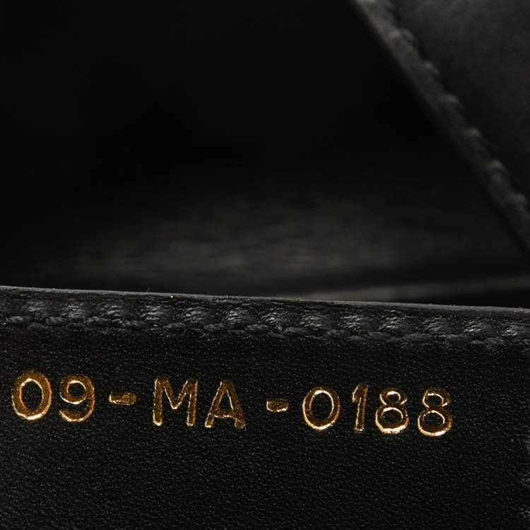 Pre Owned Dior Black Leather Saddle Bag