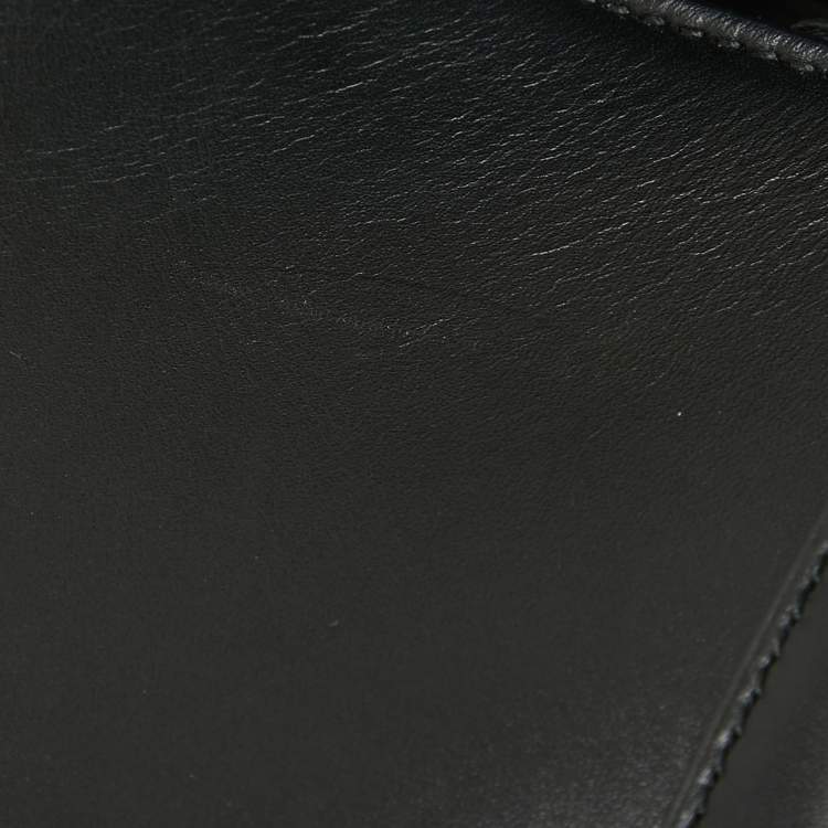 Pre Owned Dior Black Leather Saddle Bag