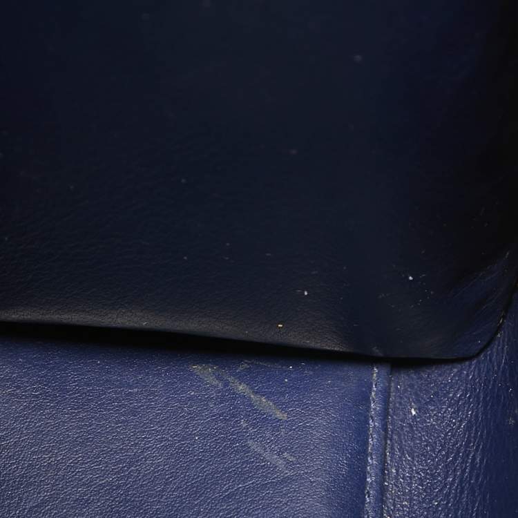 Pre Owned Dior Blue Leather Mini Diorever Top Handle Bag