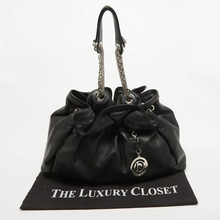 Pre Owned Dior Black Leather Le Trente Hobo