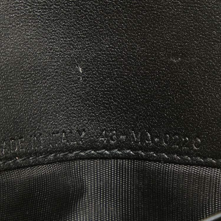 Pre Owned Dior Multicolor Printed Leather Saddle Wallet on Chain