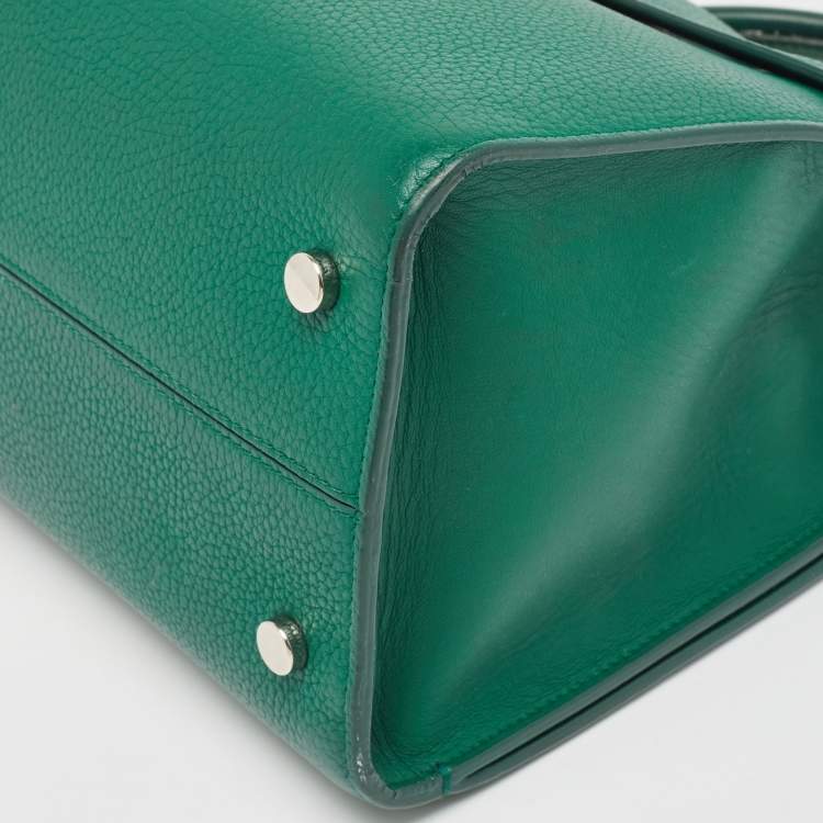 Pre Owned Dior Green Leather Medium Diorever Bag