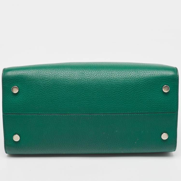 Pre Owned Dior Green Leather Medium Diorever Bag