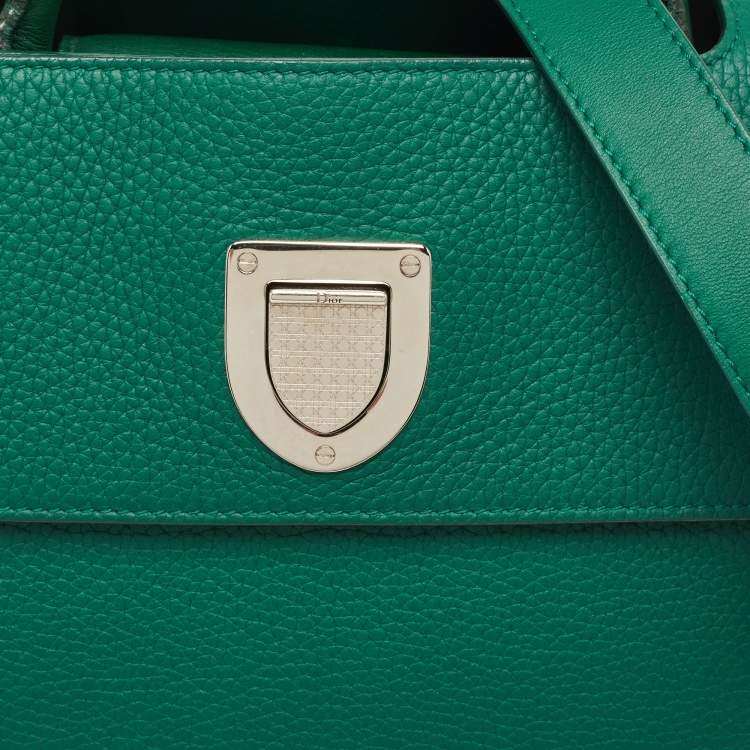 Pre Owned Dior Green Leather Medium Diorever Bag