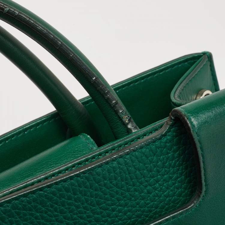 Pre Owned Dior Green Leather Medium Diorever Bag