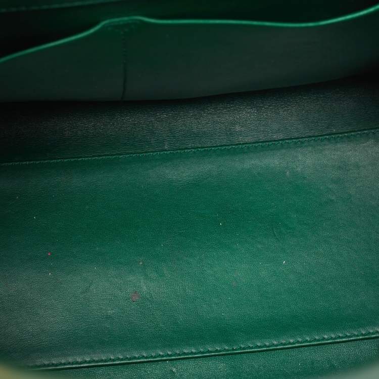 Pre Owned Dior Green Leather Medium Diorever Bag