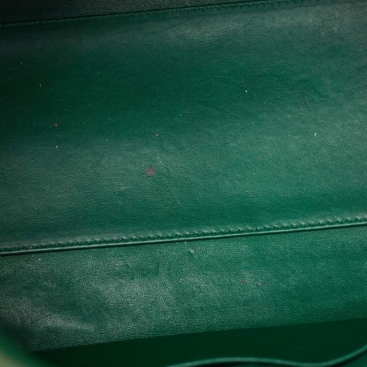 Pre Owned Dior Green Leather Medium Diorever Bag