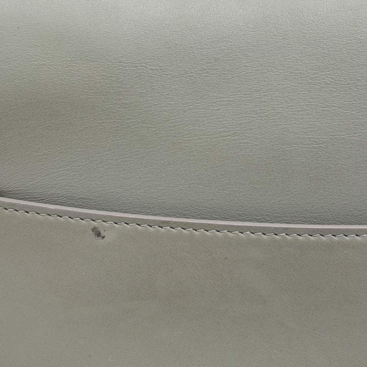 Pre Owned Dior Grey Ultramatte Leather Saddle Shoulder Bag