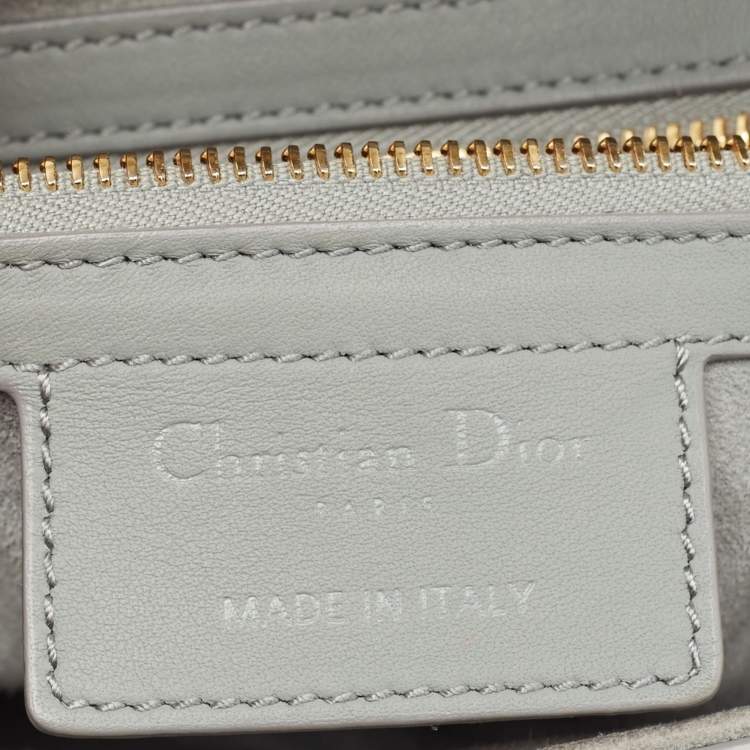 Pre Owned Dior Grey Ultramatte Leather Saddle Shoulder Bag