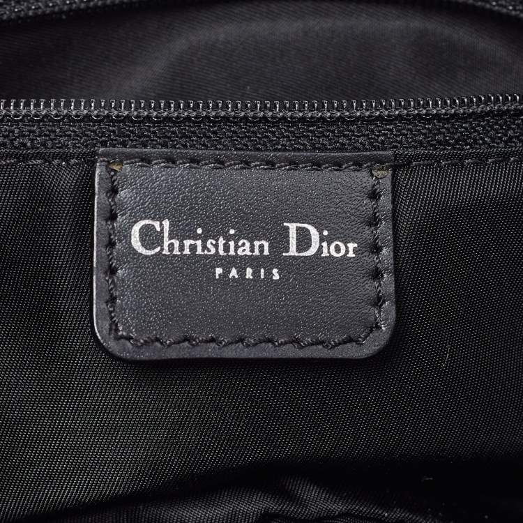 Pre Owned Dior Black/Grey Oblique Canvas and Leather Street Chic Hobo