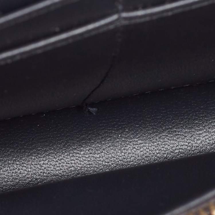 Pre Owned Dior Red Micro Cannage Patent Leather Diorama Wallet On Chain