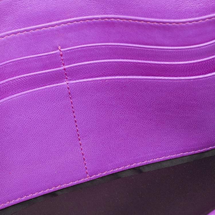 Pre Owned Dior Pink Cannage Leather Miss Dior Wallet on Chain