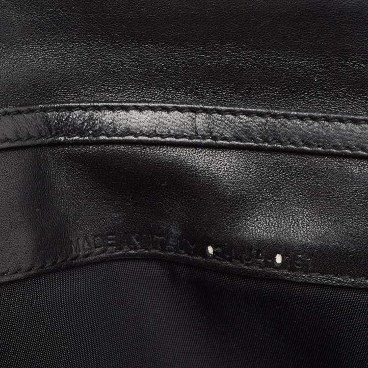 Pre Owned Dior Black Cannage Patent Leather Lady Dior Wallet on Chain