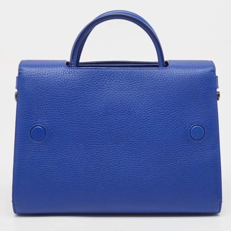 Pre Owned Dior Blue Leather Medium Diorever Tote 