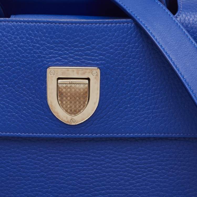 Pre Owned Dior Blue Leather Medium Diorever Tote 