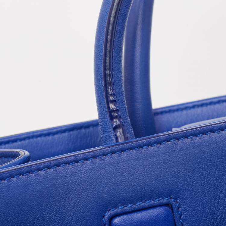 Pre Owned Dior Blue Leather Medium Diorever Tote 