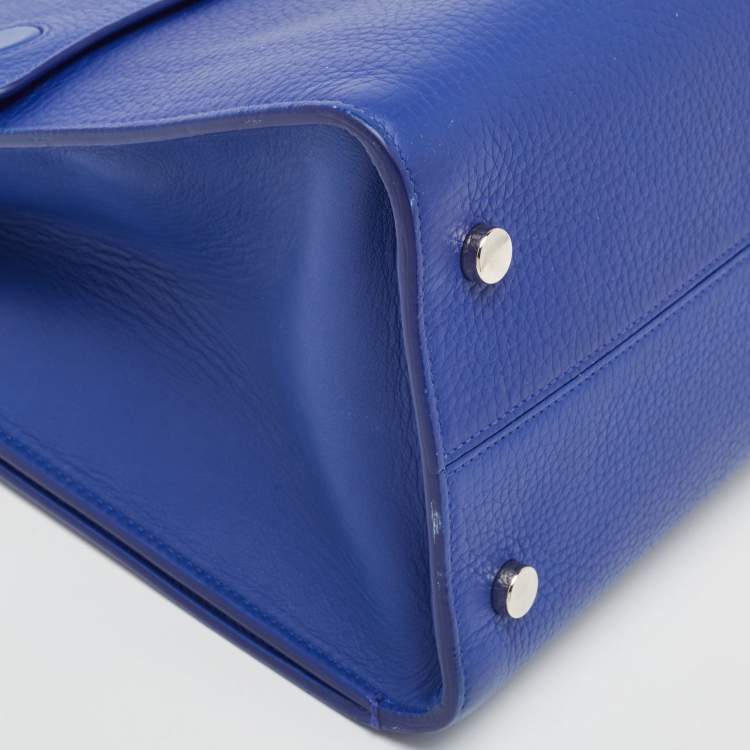 Pre Owned Dior Blue Leather Medium Diorever Tote 