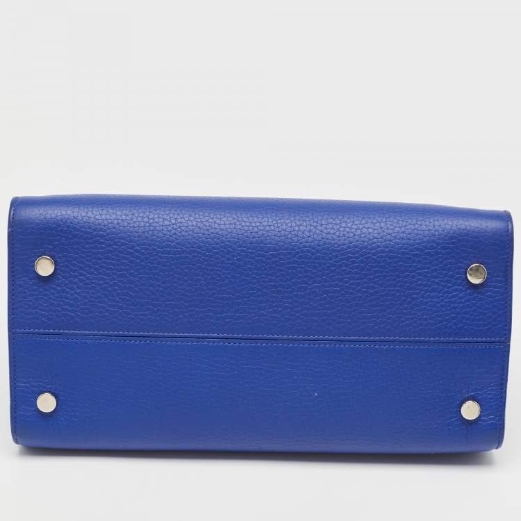 Pre Owned Dior Blue Leather Medium Diorever Tote 
