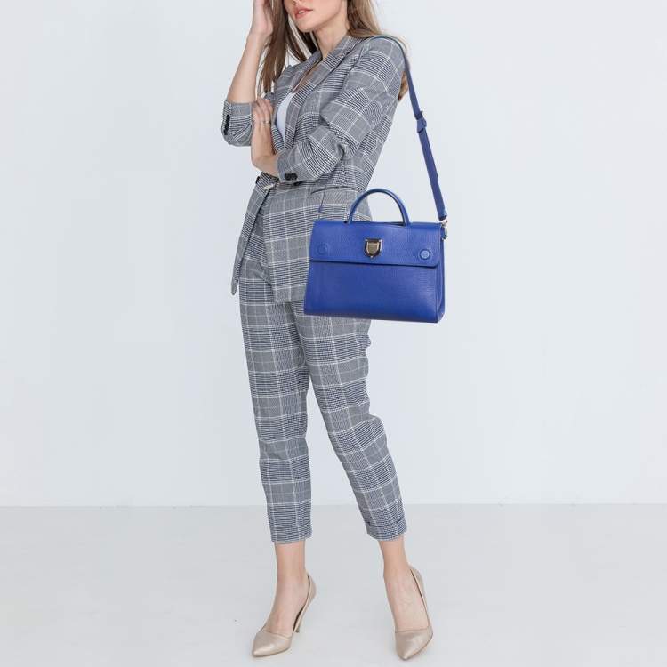 Pre Owned Dior Blue Leather Medium Diorever Tote 