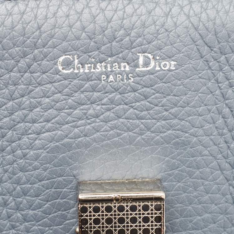 Pre Owned Dior Grey Leather Large Diorever Top Handle Bag