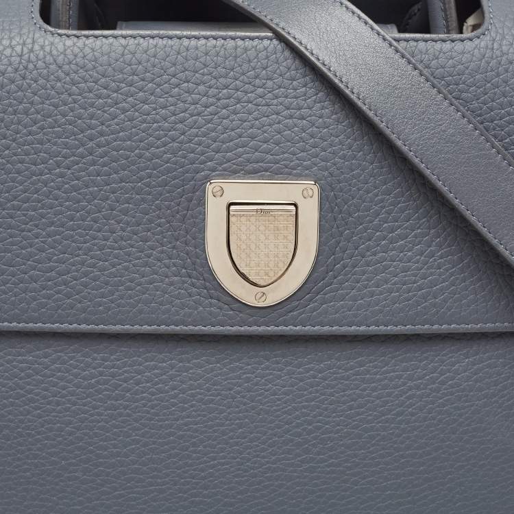 Pre Owned Dior Grey Leather Large Diorever Top Handle Bag
