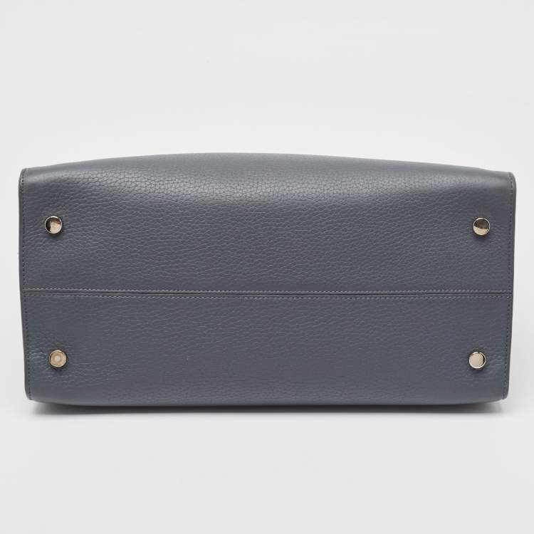 Pre Owned Dior Grey Leather Large Diorever Top Handle Bag