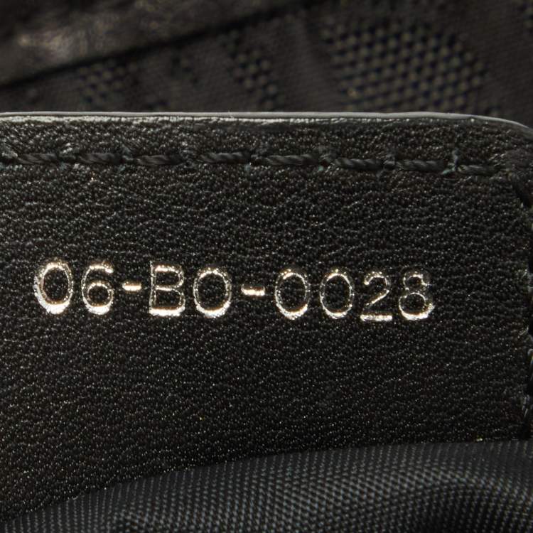 Pre Owned Dior Black Oblique Canvas and Leather Small Tote