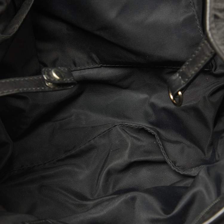 Pre Owned Dior Black Oblique Canvas and Leather Small Tote