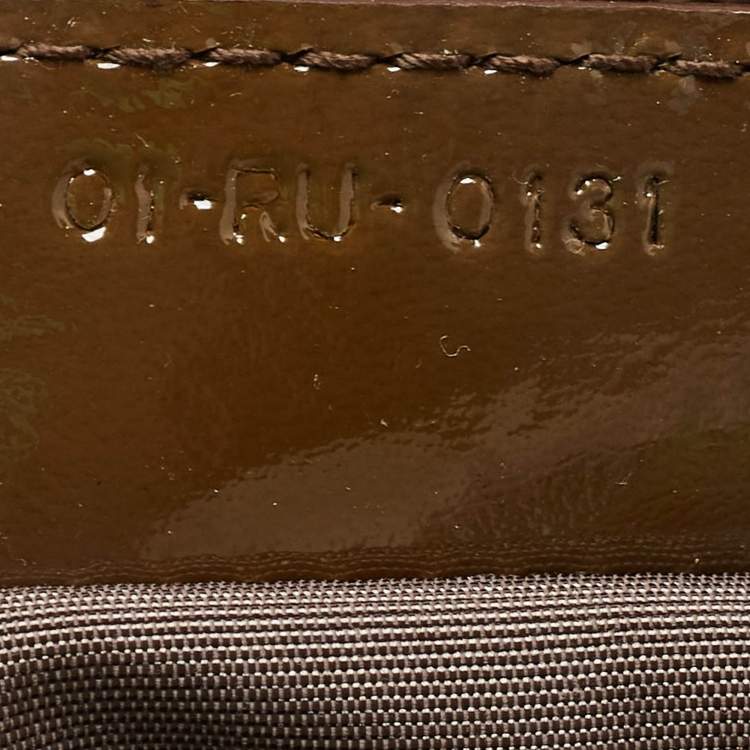 Pre Owned Dior Olive Green Cannage Patent Leather Large Soft Lady Dior Tote