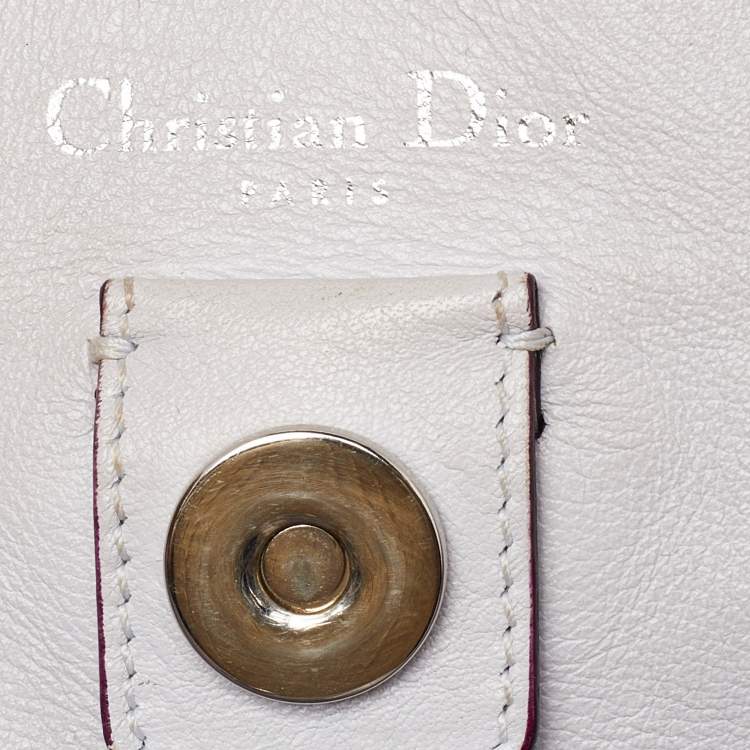 Pre Owned Dior Green Leather Medium Diorissimo Shopper Tote