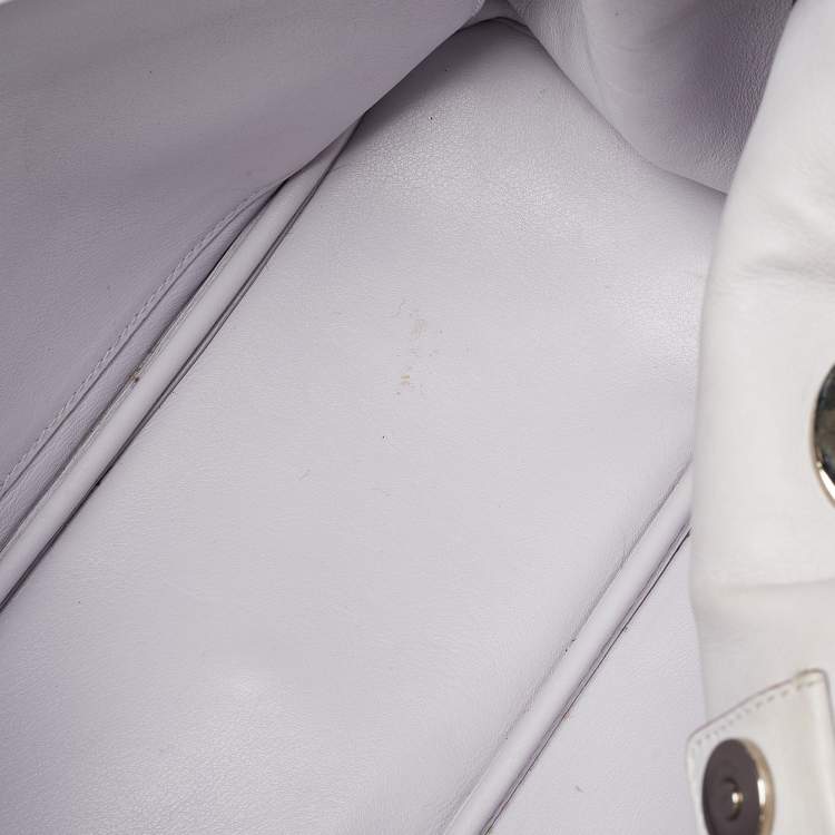 Pre Owned Dior Green Leather Medium Diorissimo Shopper Tote