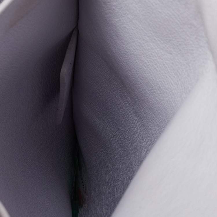 Pre Owned Dior Green Leather Medium Diorissimo Shopper Tote