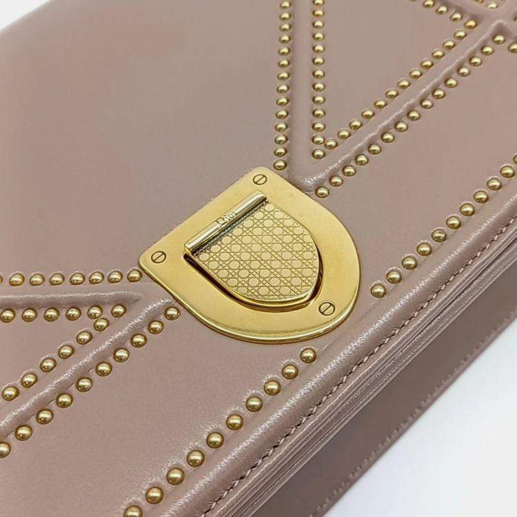 Pre Owned Dior Indie Pink Leather Diorama Shoulder Bag