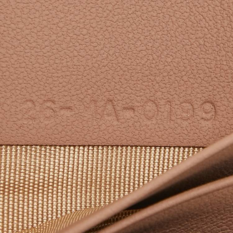 Pre Owned Dior Dusty Pink Cannage Leather Lady Dior Zip Pouch
