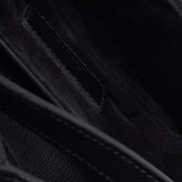 Pre Owned Dior Black Leather Mini Saddle Bag