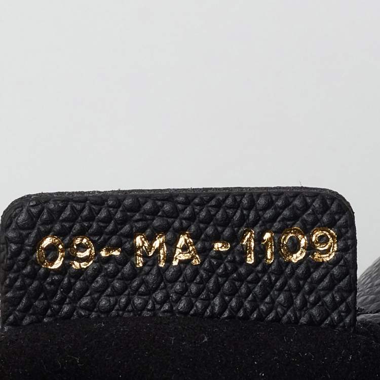 Pre Owned Dior Black Leather Mini Saddle Bag