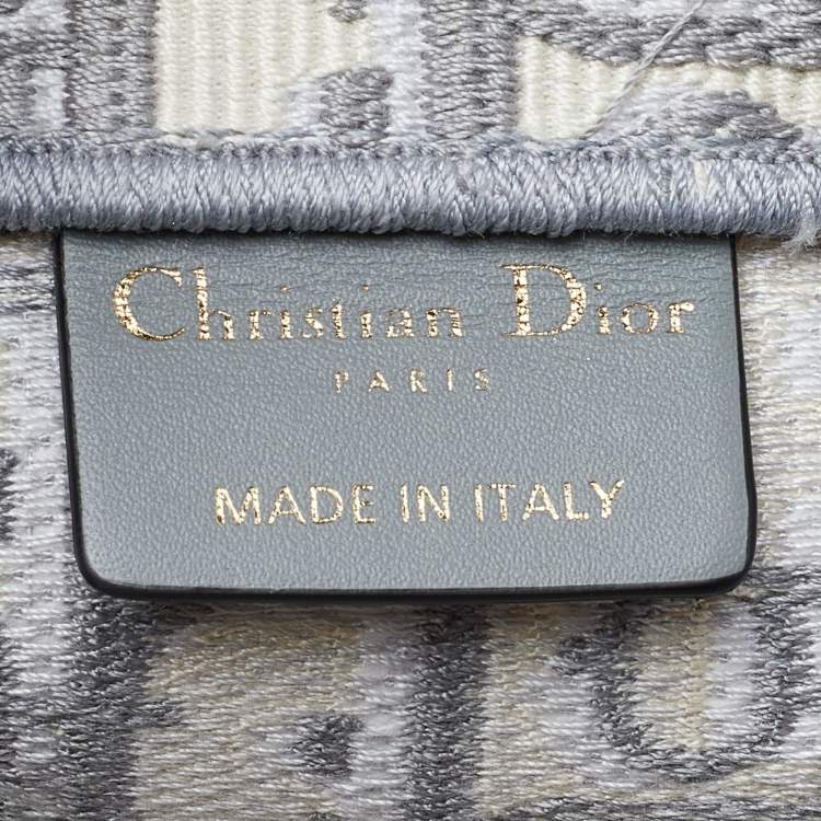 Pre Owned Dior Grey Oblique Canvas Large Book Tote 
