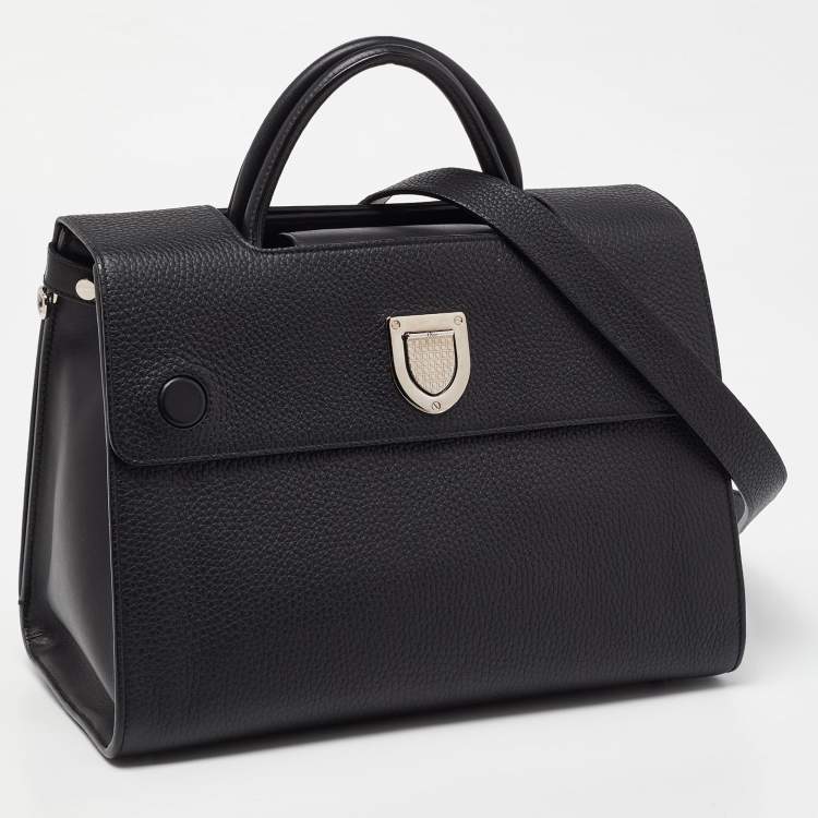 Pre Owned Dior Black Leather Medium Diorever Bag