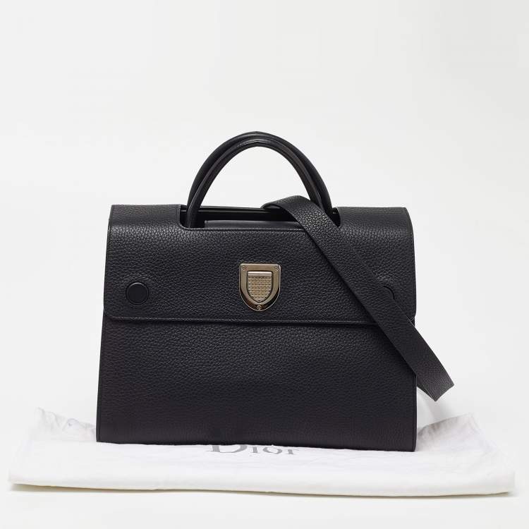 Pre Owned Dior Black Leather Medium Diorever Bag