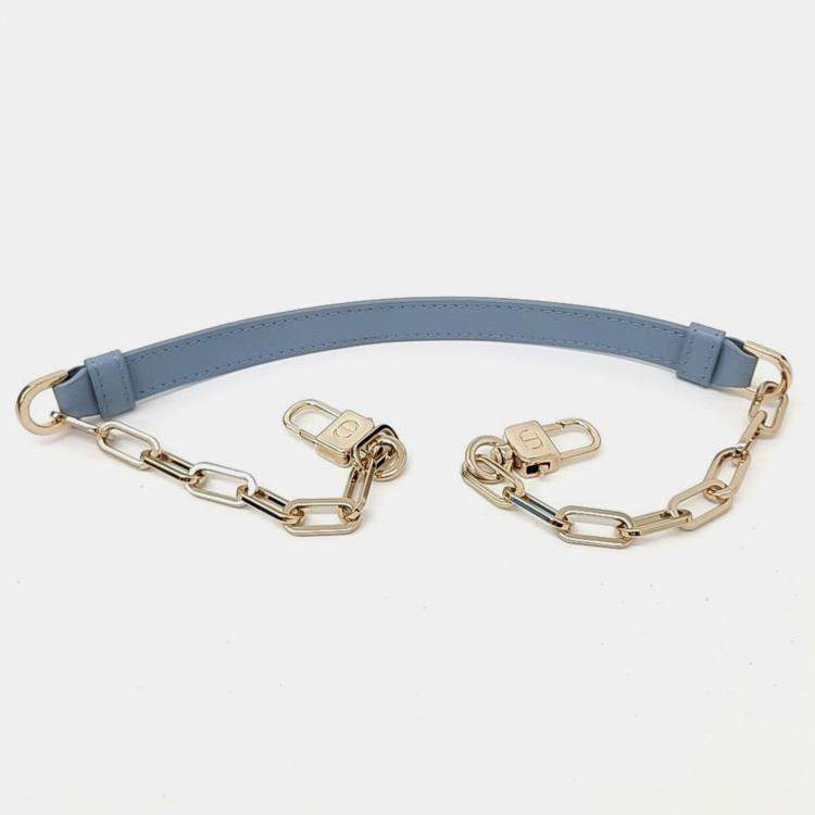 Pre Owned Dior Sky Blue Leather Medium Lady D-Joy Top Handle Bag