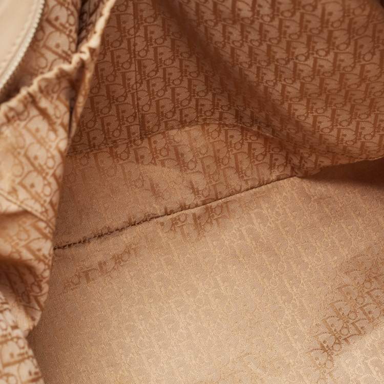 مملوكة مسبقًا Dior Beige/Brown Printed Canvas and Leather St. Tropez Tote 
