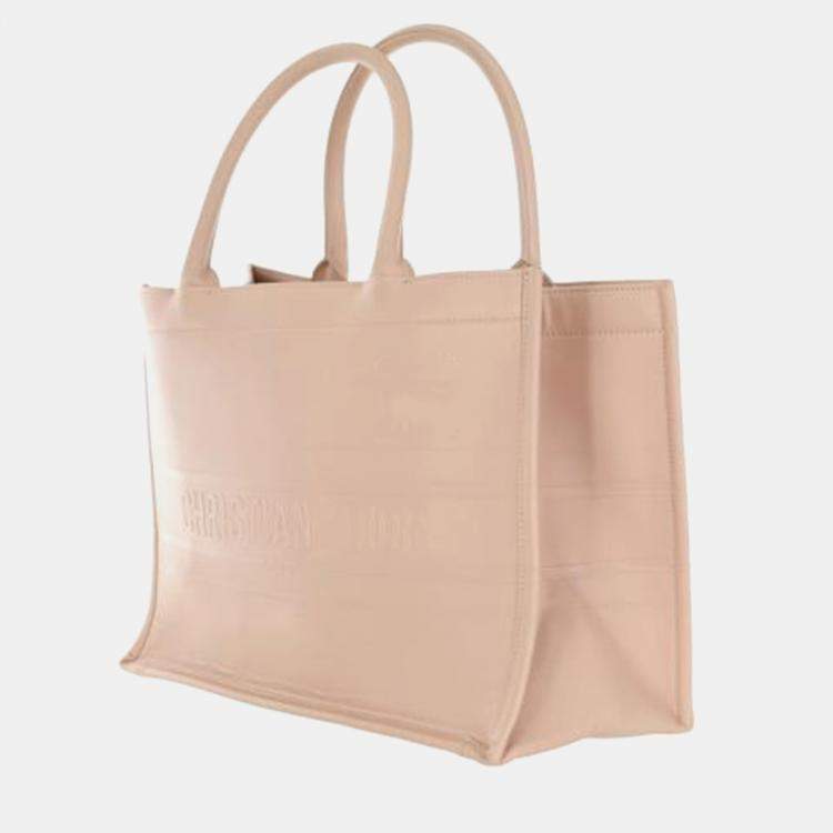 Pre Owned Dior Nude Leather Medium Book Tote Bag
