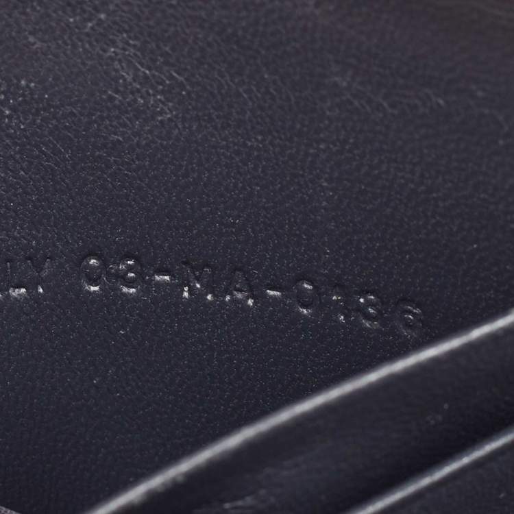 Pre Owned Dior Blue Micro Cannage Patent Leather Diorama Zip Around Wallet