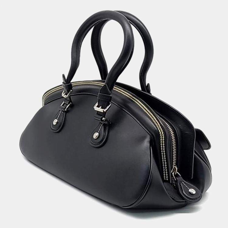Pre Owned Dior Black Leather My Dior Tote Bag