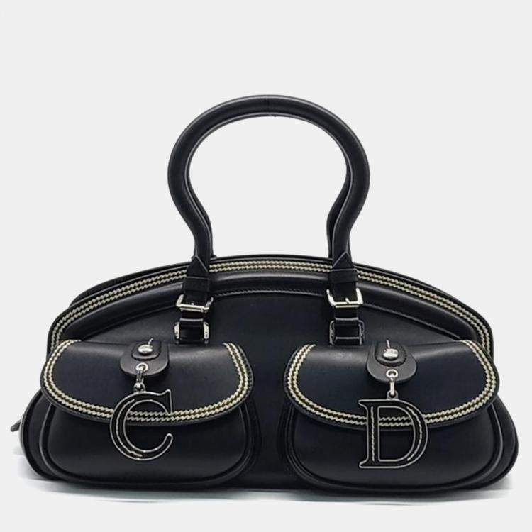 Pre Owned Dior Black Leather My Dior Tote Bag
