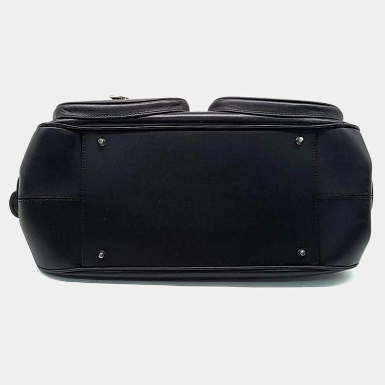 Pre Owned Dior Black Leather My Dior Tote Bag