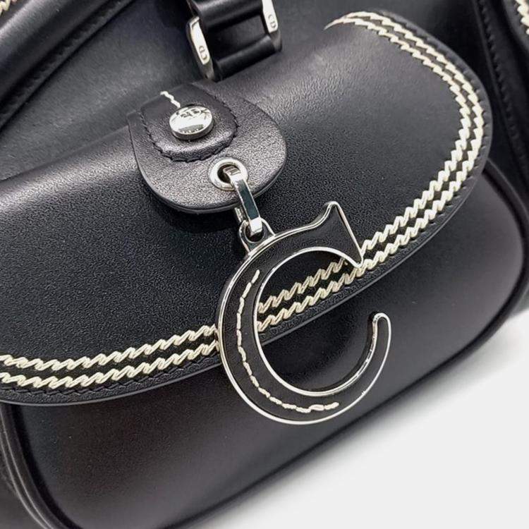 Pre Owned Dior Black Leather My Dior Tote Bag