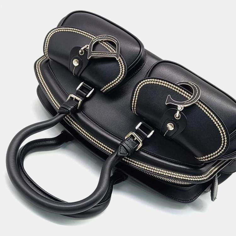 Pre Owned Dior Black Leather My Dior Tote Bag