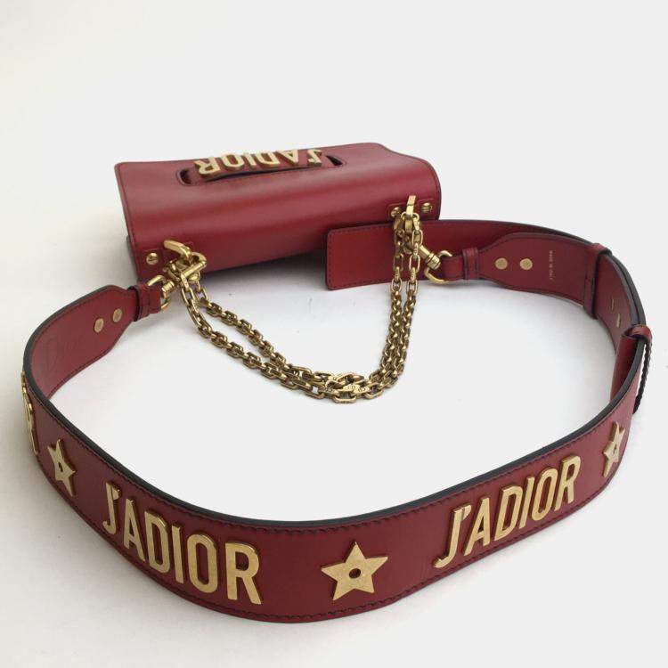 Pre Owned Dior Red Leather Medium J'Adior Shoulder Bag